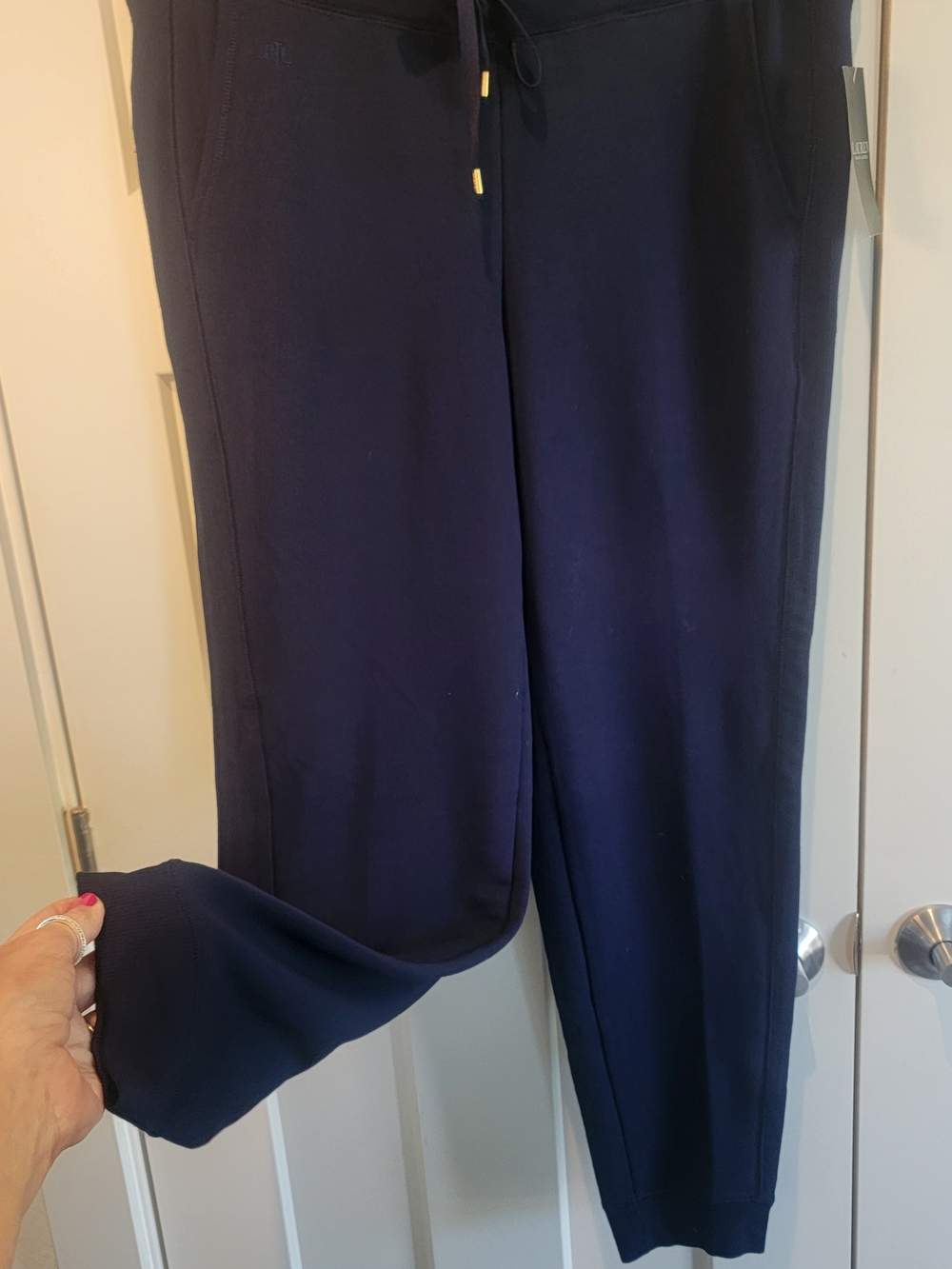 NWT Ralph Lauren Navy Blue Pull On Women’s Jogger Pants SZ L